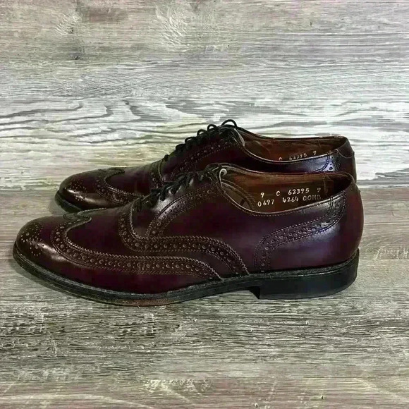 Allen Edmonds Lloyd Wingtip Oxford Brogues Derby Shoes Size 9 - Picture 8 of 8